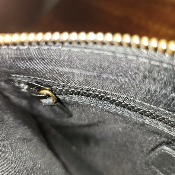 Authentic Versace Black Leather Wristlet Clutch, Gold Hardware 6.5"(L) x 10"(W) - Picture 11 of 14